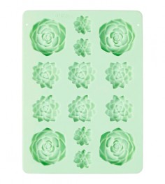 Molde silicona suculentas y flores Wilton