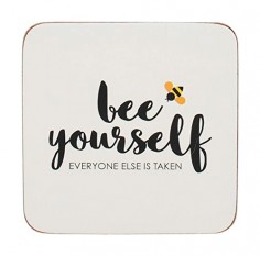 Pack 4 posavasos de corcho "Bee yourself" 2