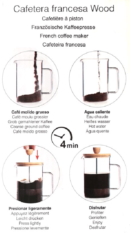 Cafetera a embolo french press cobre 800ml - Ederelogia