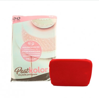 Pasta de azúcar o fondant rojo Pastkolor 1kg - Casa Rex