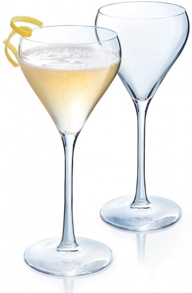 Tradineur - Set de 6 copas de champán Misket de 235 ml, 9,5 cm de diámetro  x 13,5 cm de alto, copas de cava/champagne con elegan