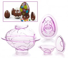 Set 3 moldes Huevo de Pascua de chocolate Ibili