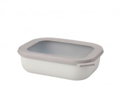 Recipiente con tapa  blanco nórdico rect.1L Cirqula Rosti