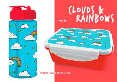 Caja porta meriendas para niños Nubes iDrink 650ml- Casa Rex