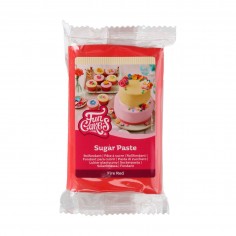 Pasta de azúcar o fondant rojo 250gr Funcakes - Casa Rex