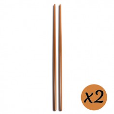 Set 2 juegos de palillos acero inoxidable cobre Comas - Casa Rex