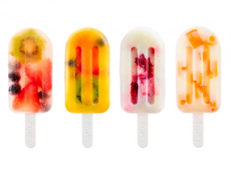 Lekue Moldes para helado de frutas tropicales (4 unidades), multicolor