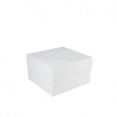 Caja para tarta alta blanca 20x20x15cm - Casa Rex