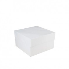 Caja para tarta alta blanca 25x25x15cm - Casa Rex
