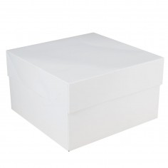Caja para tarta alta blanca 25x25x15cm - Casa Rex 2