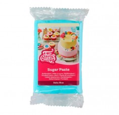 Fondant o pasta de azúcar Azul bebé 250gr Funcakes