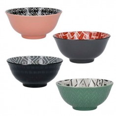 Set 4 boles japoneses cerámica "Designed for life" K.C.- Casa Rex 2