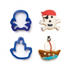 Set 2 cortadores galletas barco pirata y calavera Decora -CasaRex 2