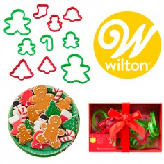 Set 10 cortadores de galleta Navidad plástico Wilton - Casa Rex