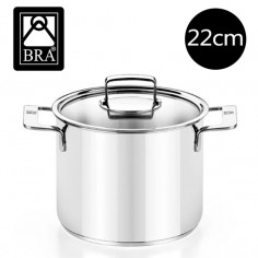 Olla acero inox Bra Signature 22cm tapa cristal -Casa Rex