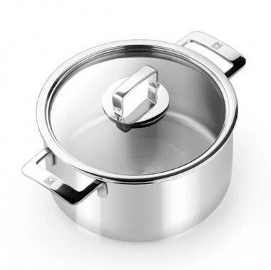 Olla acero inox con tapa cristal Bra