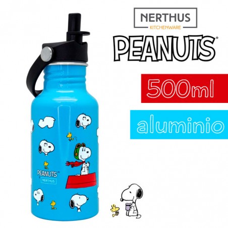 Nerthus Bottles Botella Infantil Aluminio Ultraligero, Dinosaurios, 500 ml