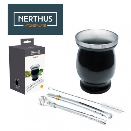 Kit de mate vaso doble pared inoxidable Nerthus •