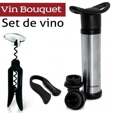 Set de vino 4 piezas Vin Bouquet, ideal para regalar - Casa Rex
