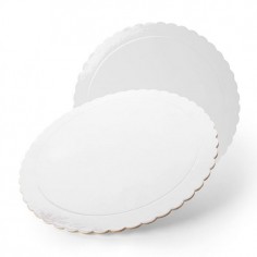 Base tarta redonda borde ondulado 20cm blanca - Casa Rex 2