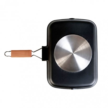 ▷ Plancha Grill Rectangular Con Asas Aluminio Fundido Vitro-Induccion  Mastercook 36X22,5 CM Eneide ✔️