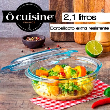 Cacerola con tapa borosilicato 1,6L + 0,5L OCuisine