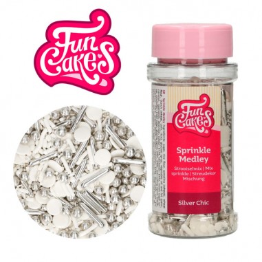 Sprinkles Medley Silver Chic 65gr Funcakes - Casa Rex