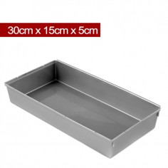Cubeta organizadora cajón 30cm x 15cm gris - Casa Rex