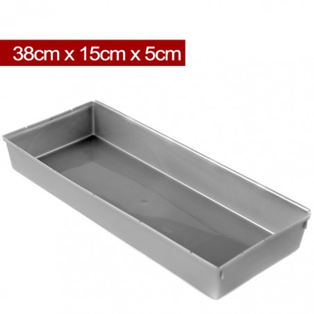 Cubeta organizadora cajón 38cm x 15cm gris