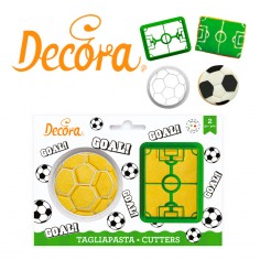 Set 2 cortadores galletas fútbol Decora - Casa Rex
