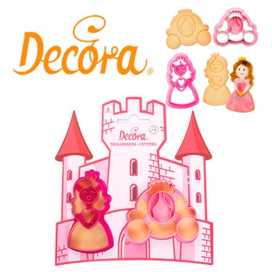 Set 2 cortadores galletas princesa Decora