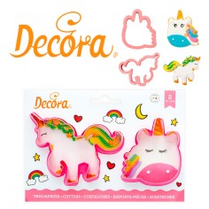Set 2 cortadores galletas unicornio Decora - Casa Rex