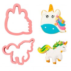 Set 2 cortadores galletas unicornio Decora - Casa Rex 2