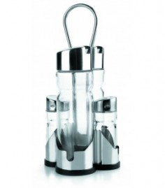 Juego vinagrera 4 piezas inox.