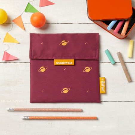Snack'n'go Icono Planetas - Bolsa reutilizable porta meriendas - Casa Rex