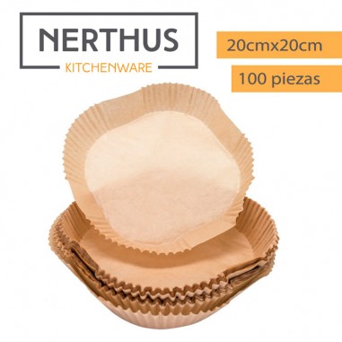 Pack 100 bandejas de papel para freidora de aire Nerthus - Casa Rex