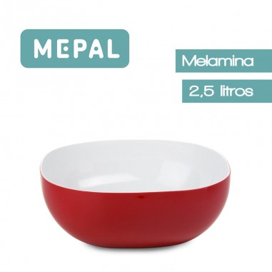 Bol ensalada melamina 2,5L Luna Red Mepal - Casa Rex