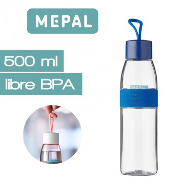 Botella de agua sin BPA 500ml Vivid Blue Mepal - Casa Rex