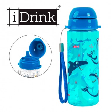 Botella infantil Tritán tiburón iDrink Kids 400ml - Casa Rex