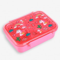 Fiambrera infantil con cubiertos Unicornio Idrink  Casa Rex 2