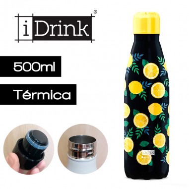 Botella térmica inox  Limones 500ml Idrink  Casa Rex