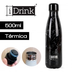Botella térmica inox Marble Black 500ml Idrink  Casa Rex