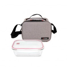 Bolsa con contenedor de cristal Go Glass gris 2