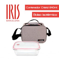 Bolsa con contenedor de cristal Go Glass gris