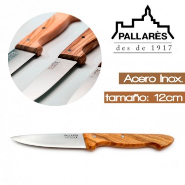 Cuchillo cocina 12cm Pallarés Solsona  mango olivo  Casa Rex