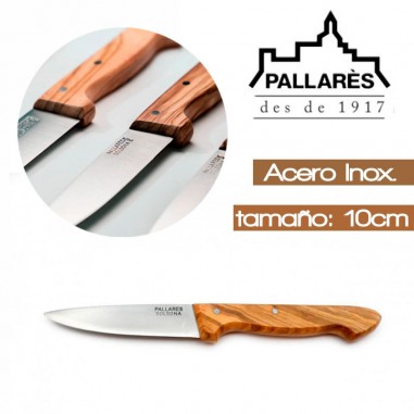 Cuchillo 10cm mango olivo Pallarés Solsona  Casa Rex
