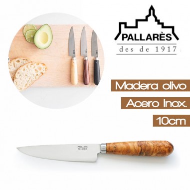 Cuchillo cocina 10cm mango redondo olivo Pallarés Solsona  Casa Rex