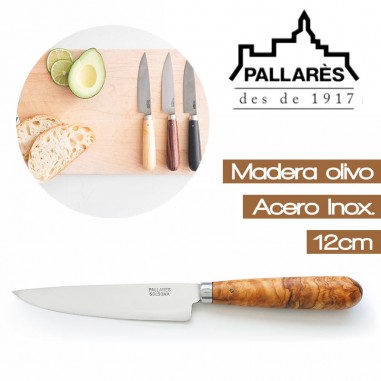 Cuchillo cocina 12cm mango redondo olivo Pallarés Solsona  Casa Rex