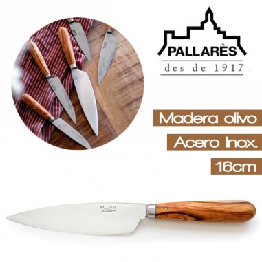Cuchillo cocina 16cm mango redondo olivo Pallarés Solsona  Casa Rex