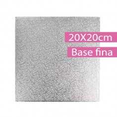 Base tarta reutilizable cuadrada fina 20cm - Casa Rex
